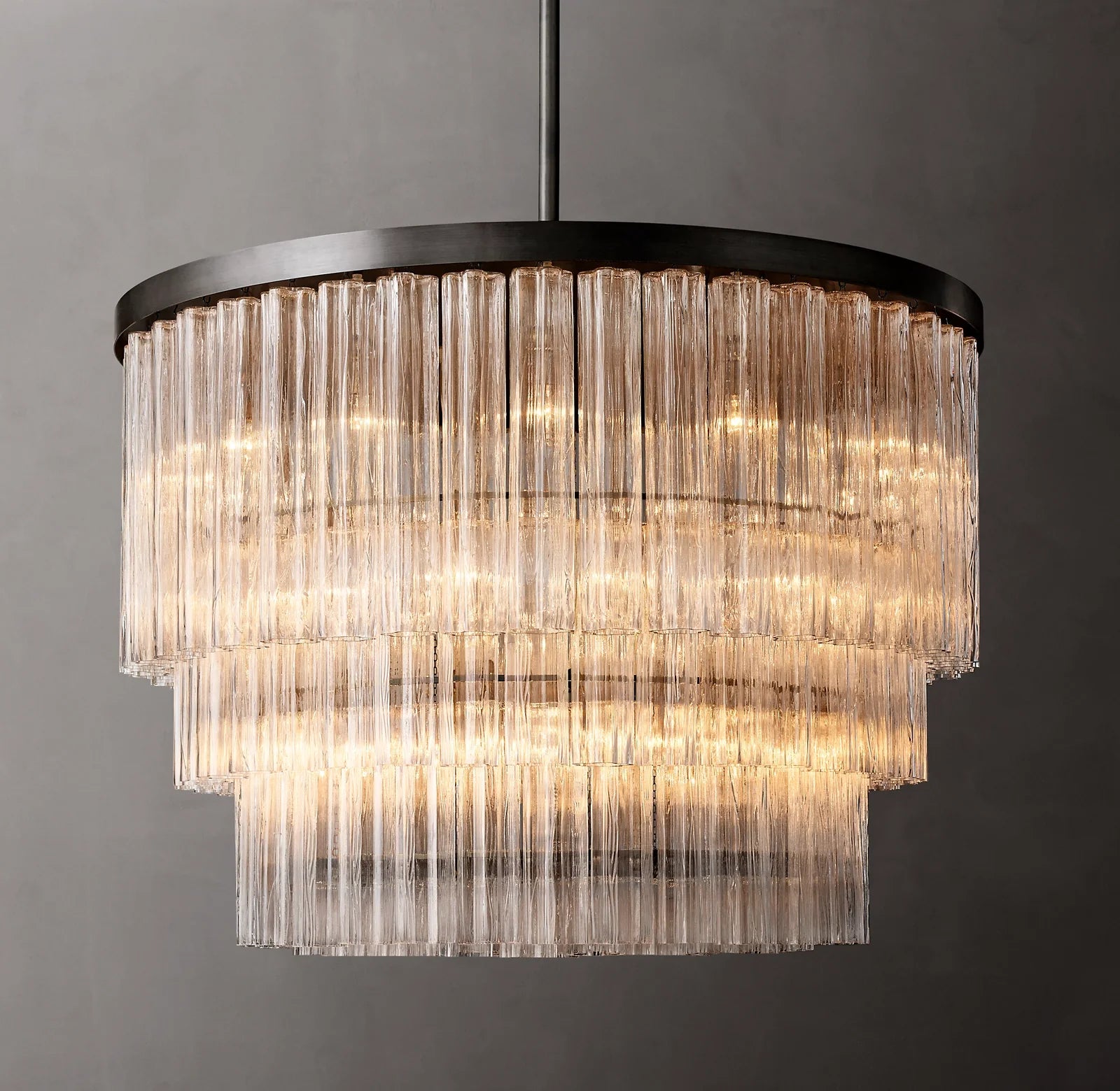 Tronchi Glass Tiered Chandelier - Cielo