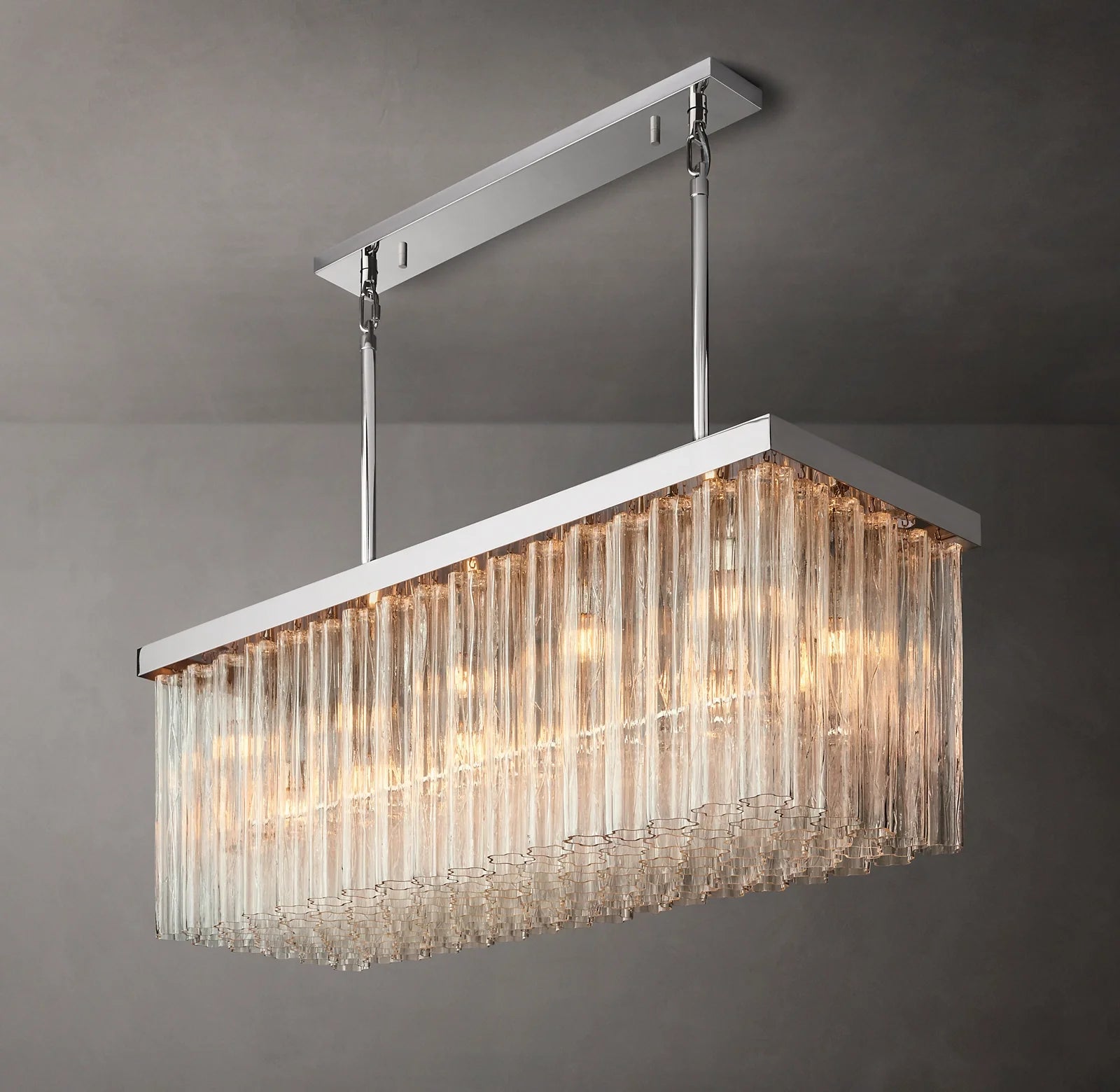 Tronchi Glass Rectangular Chandelier - Cielo