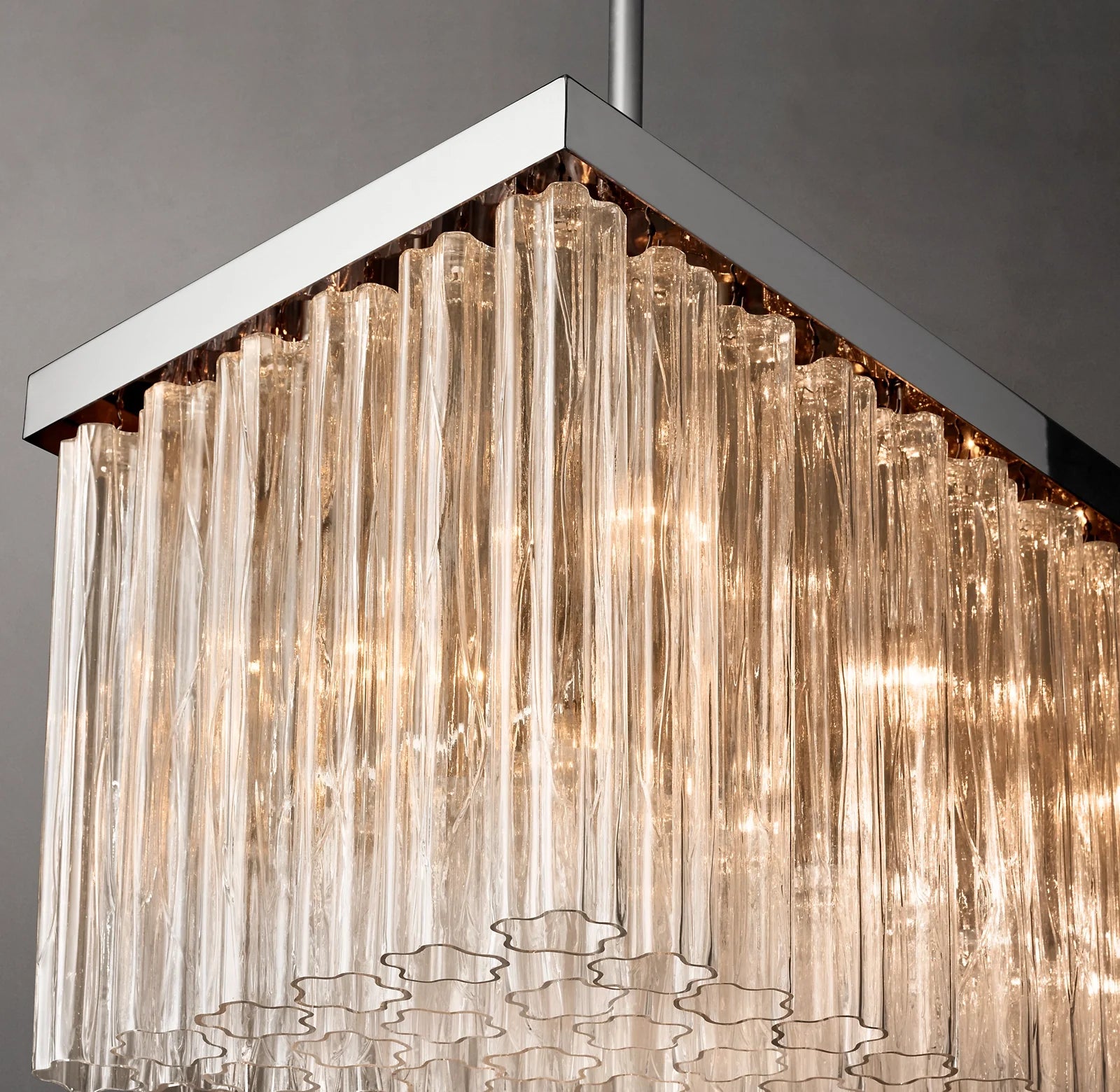 Tronchi Glass Rectangular Chandelier - Cielo