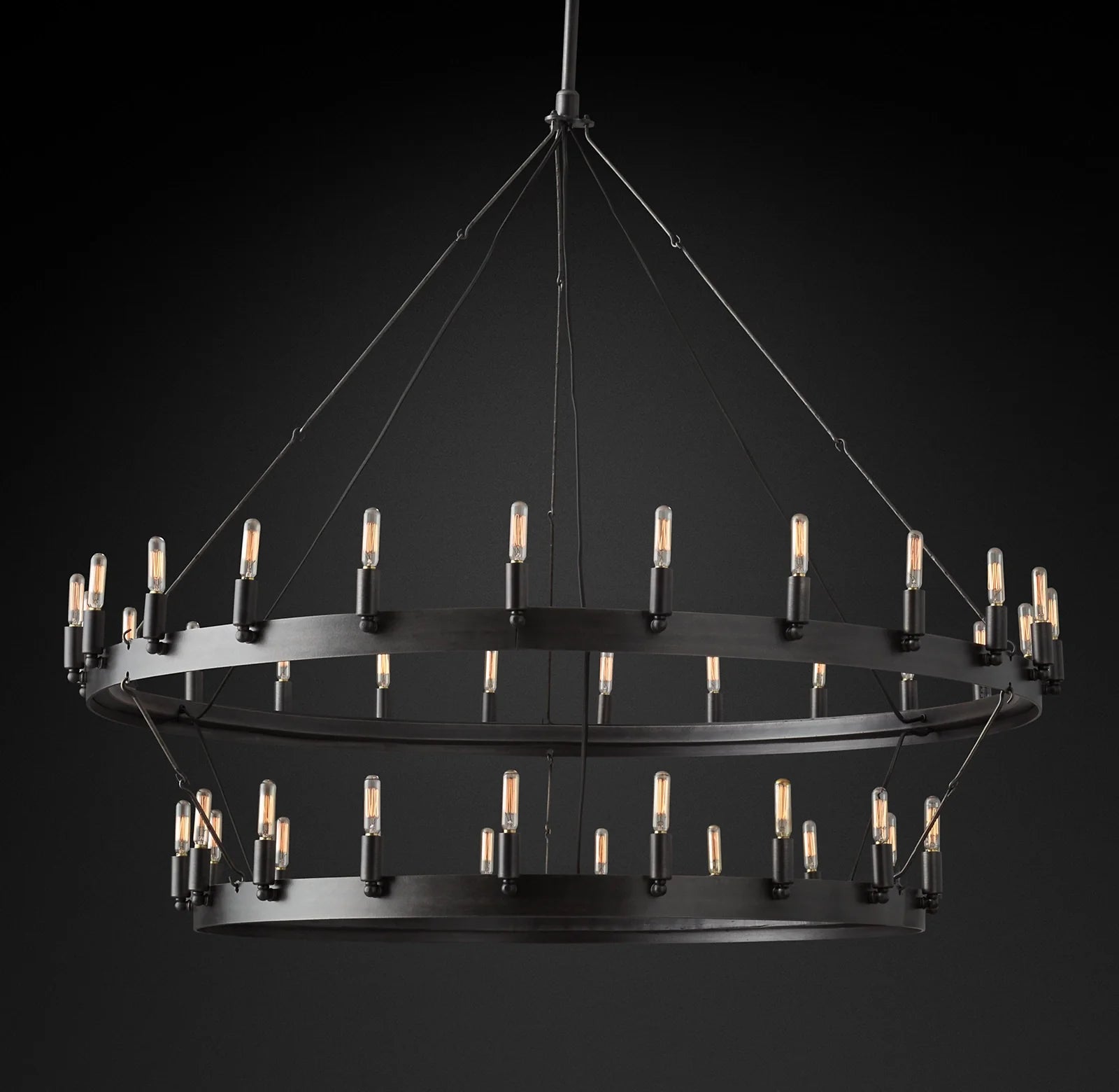Vintage Filament Tubular Candle Tiered Chandelier - Camino