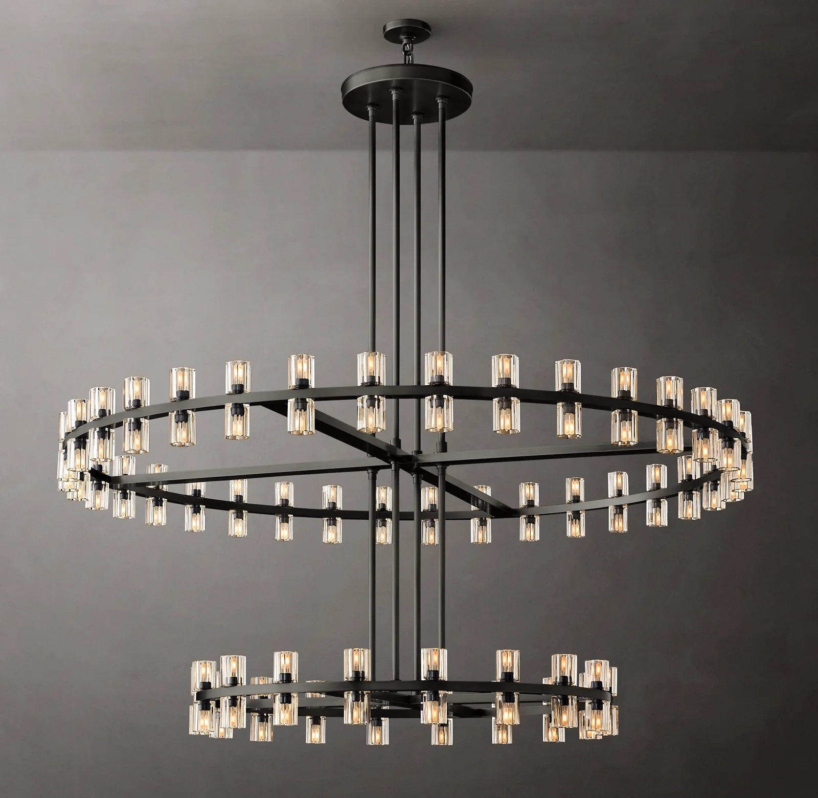 60 Inch Hexagonal Crystal Tiered Chandelier – Arcachon