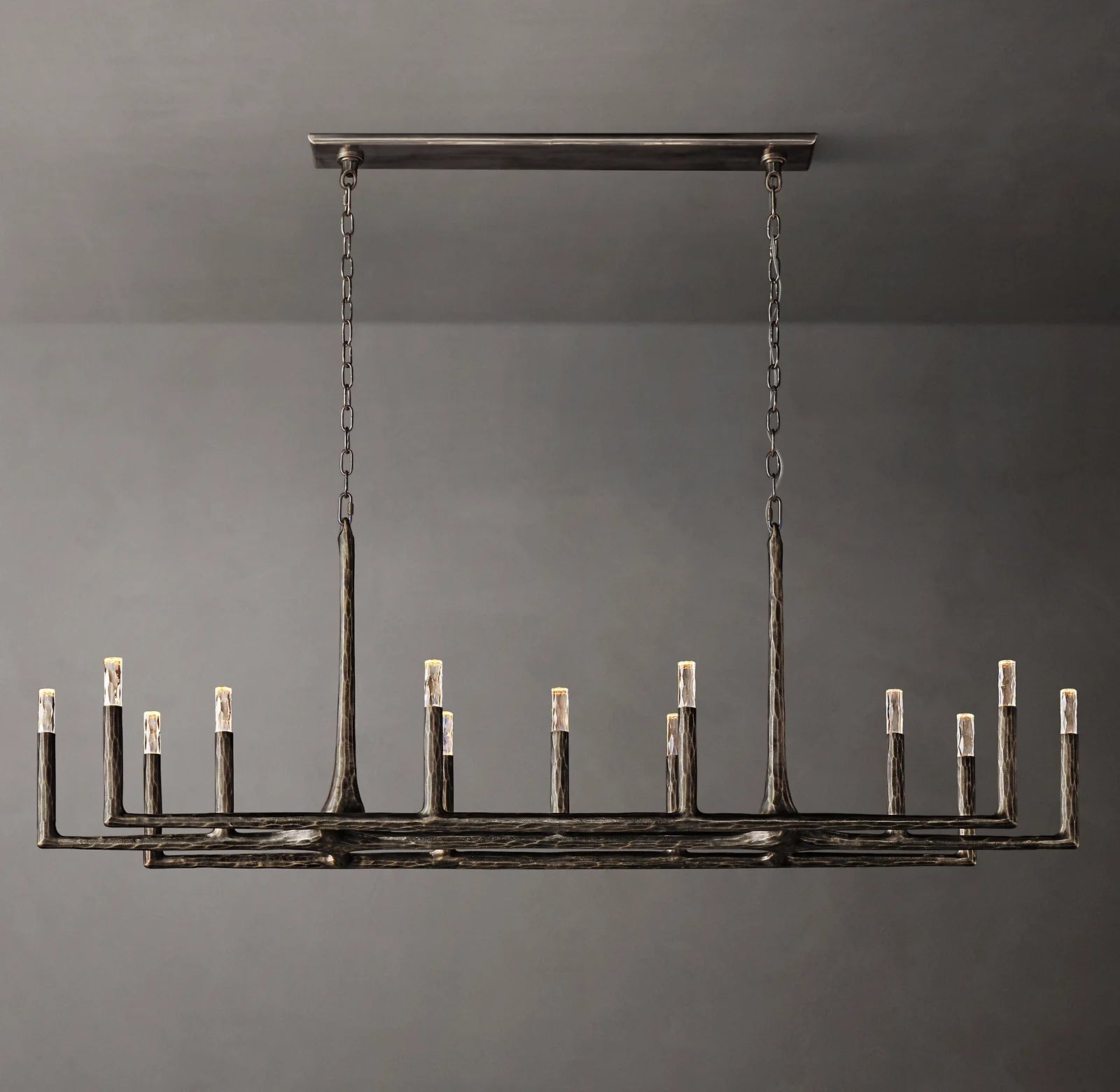 Forged Candlestick Linear Chandelier - Thaddeus