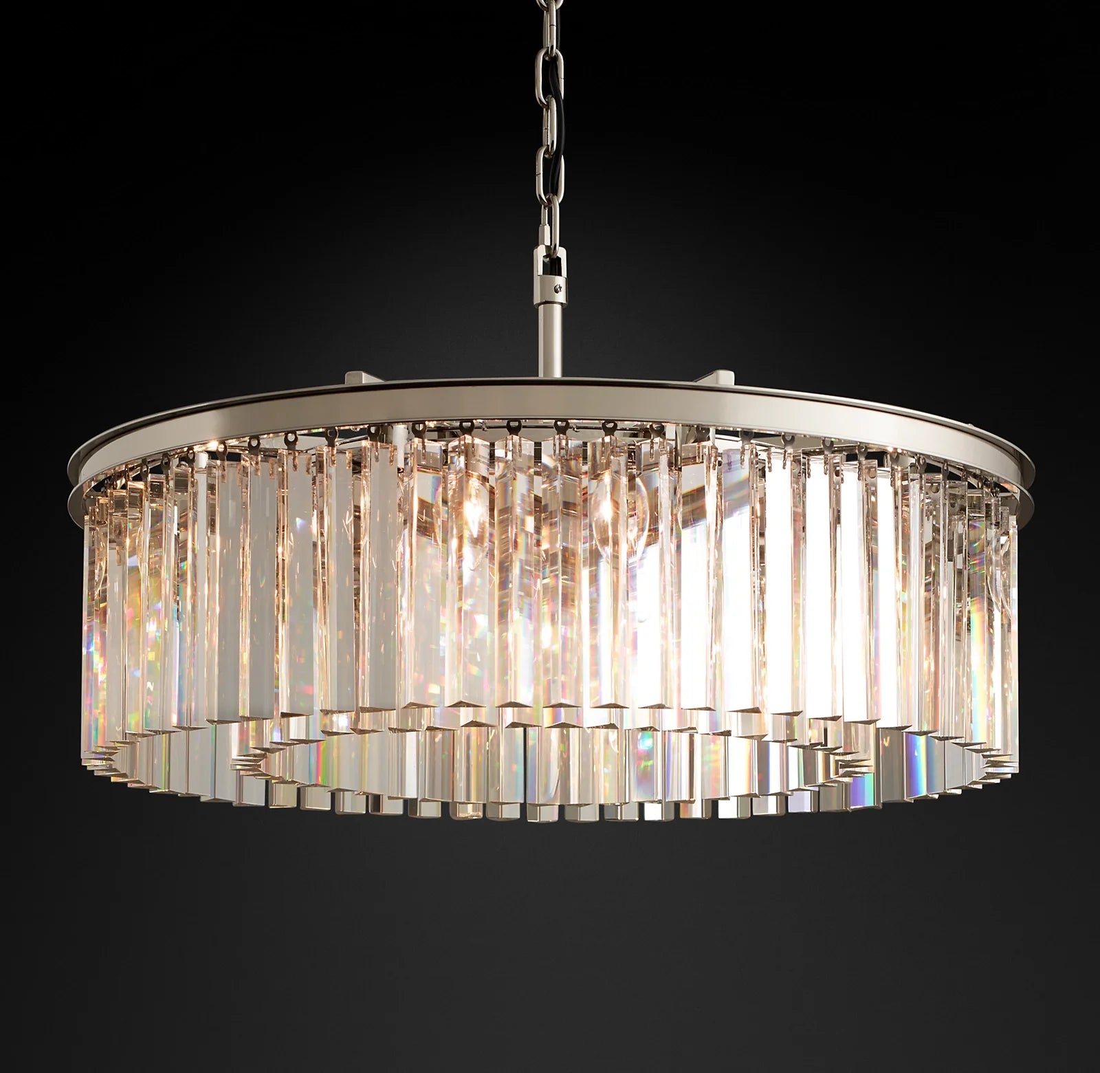 Crystal Prism Round Chandelier - Rhys