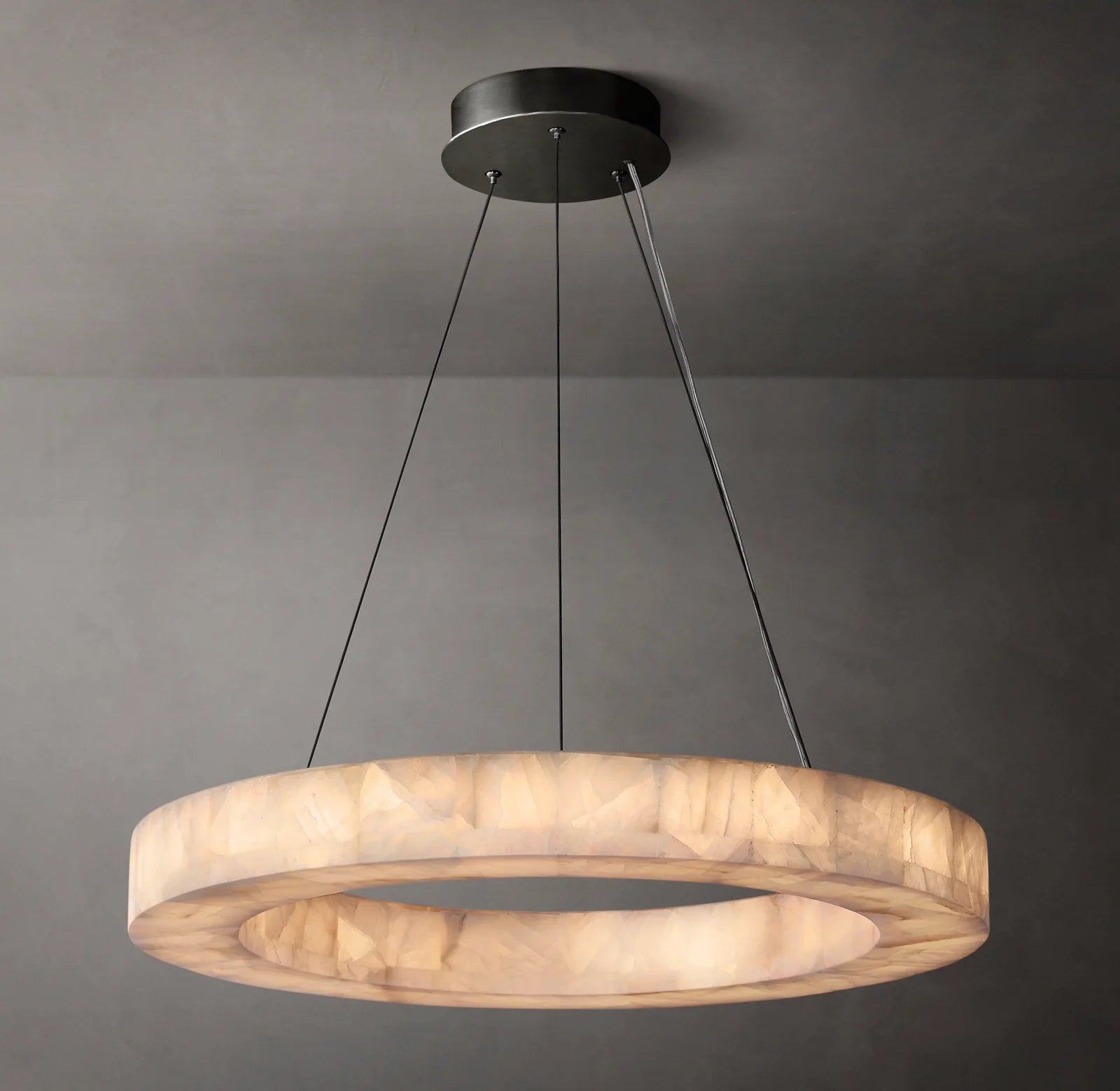 Lueur Round Alabaster Chandelier - Rivage