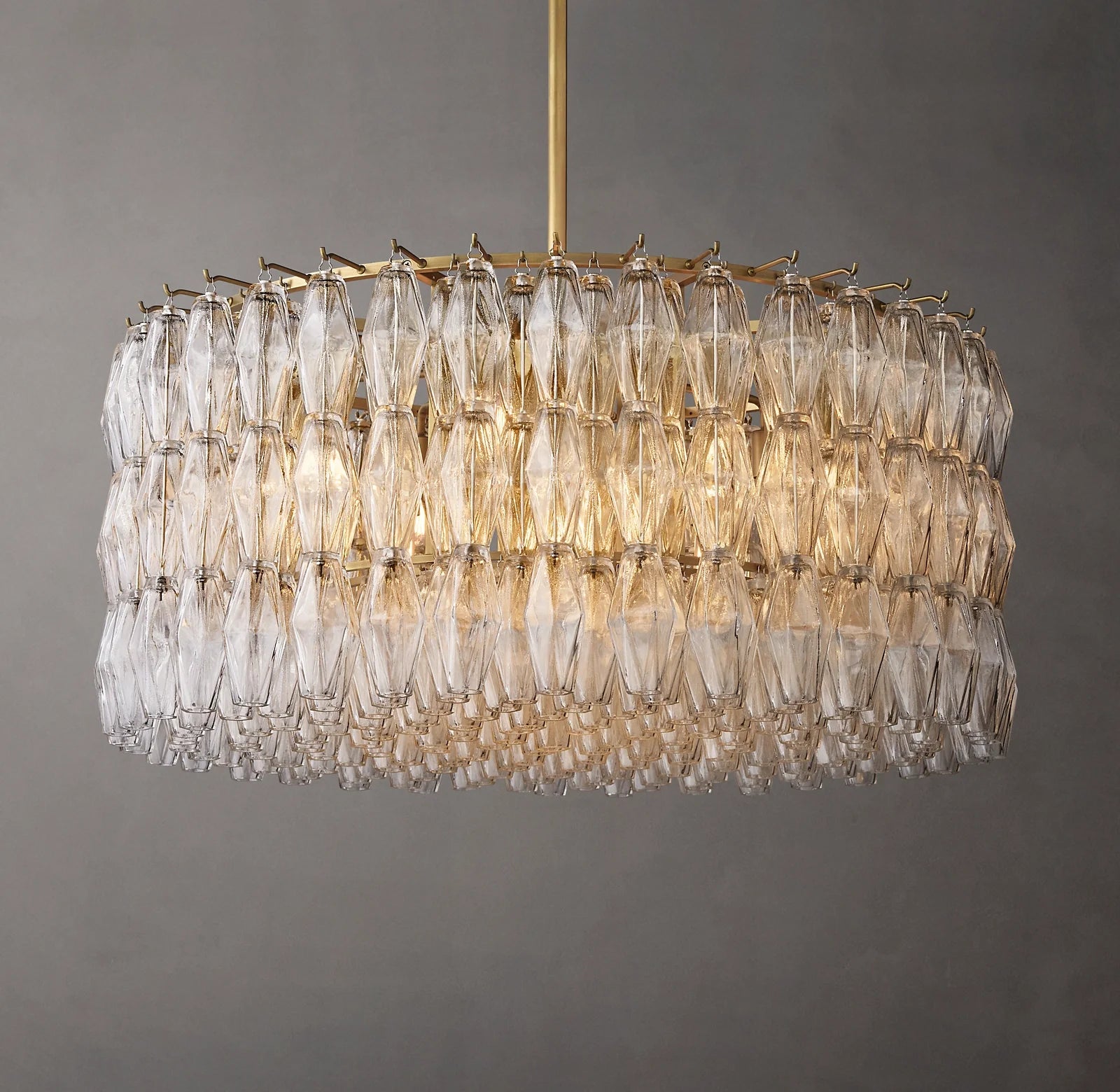 Clear Murano Glass Round Chandelier - Chiara