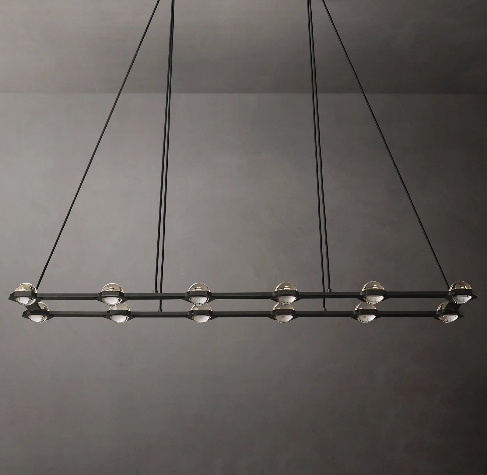 Globe Crystal Rectangular Chandelier - Eclatant