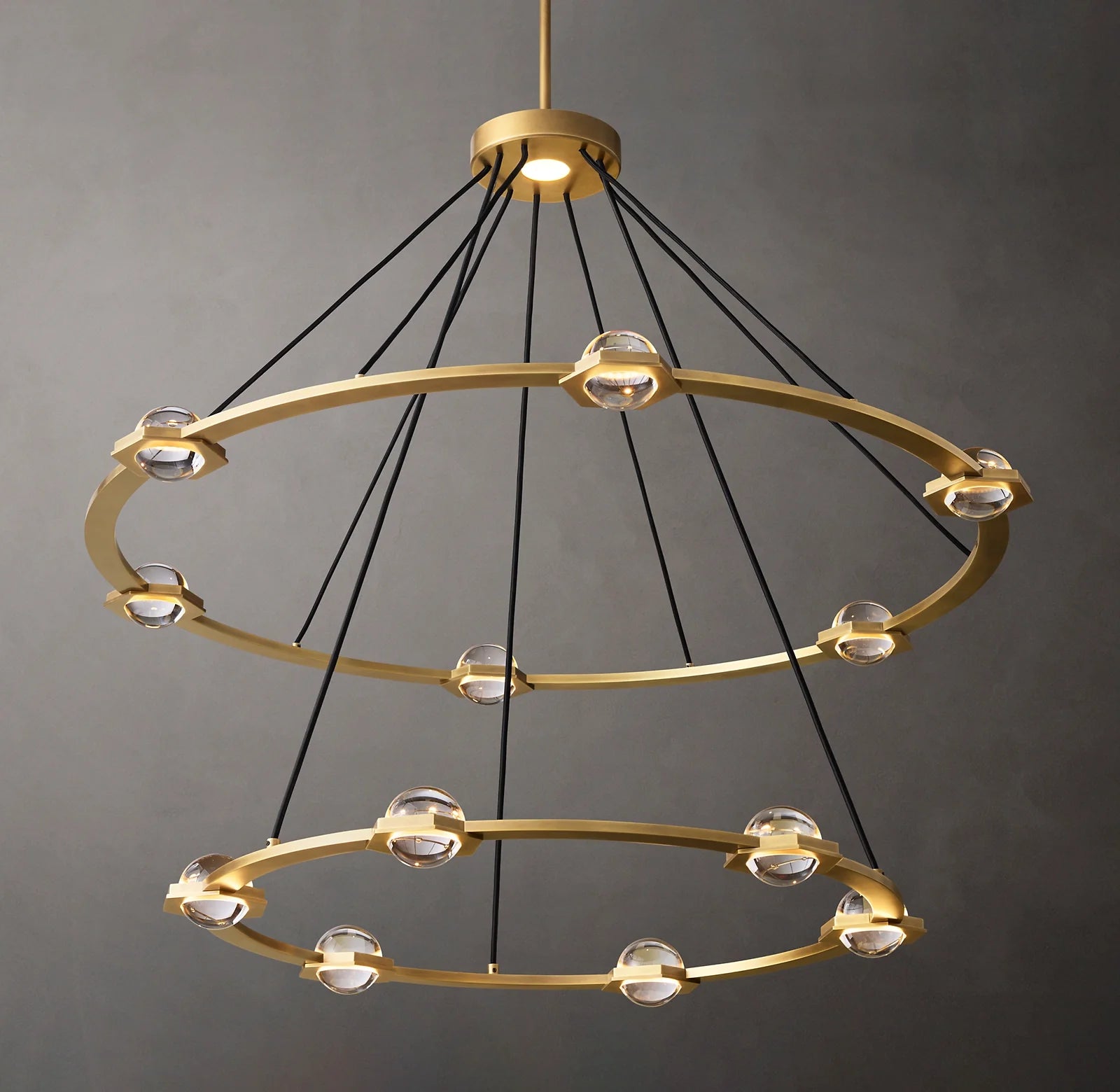 Globe Crystal Tiered Ring Chandelier - Eclatant