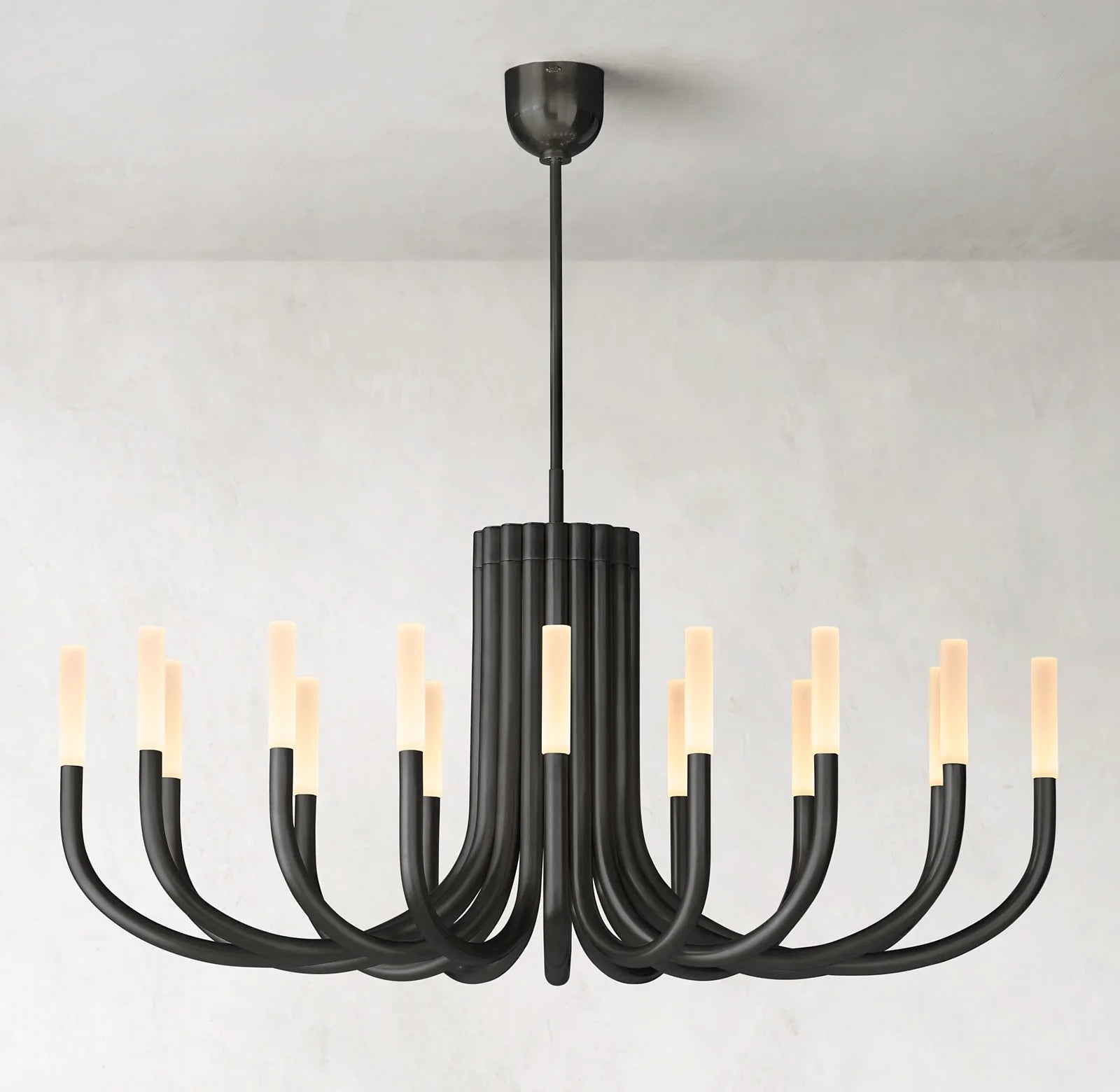 Candlestick Swoop Arm Chandelier - Rousseau