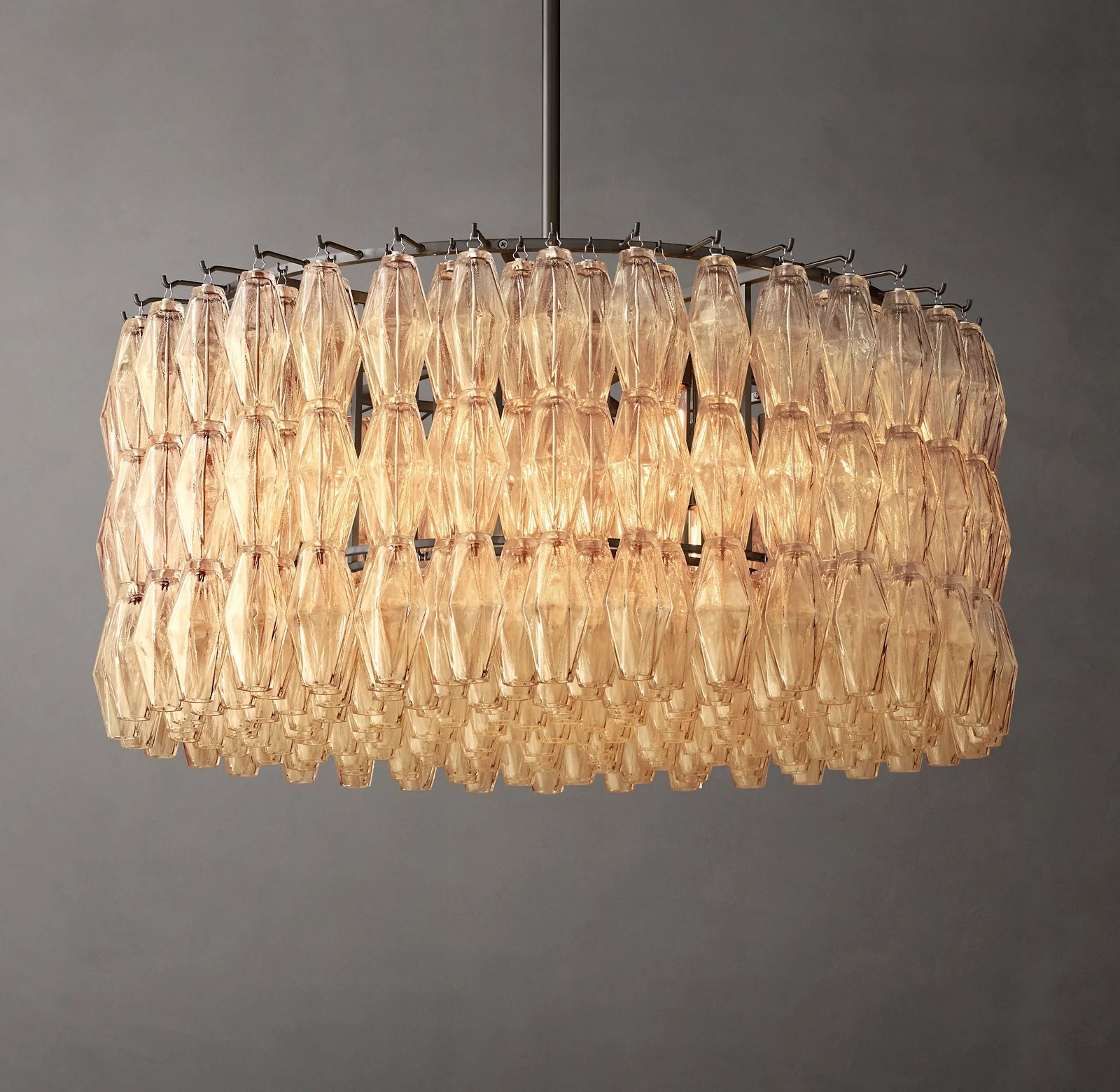 Clear Murano Glass Round Chandelier - Chiara