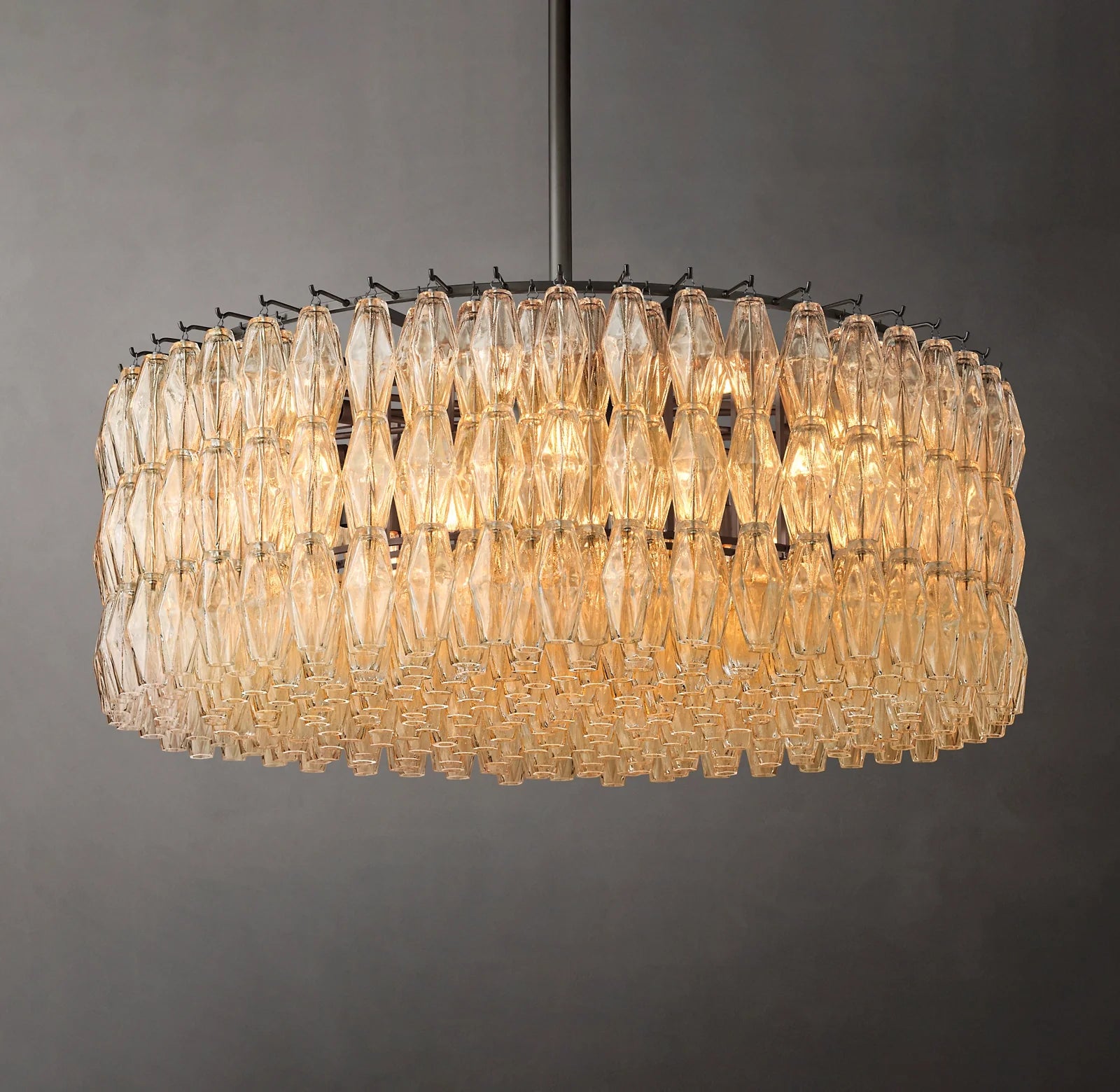Clear Murano Glass Round Chandelier - Chiara