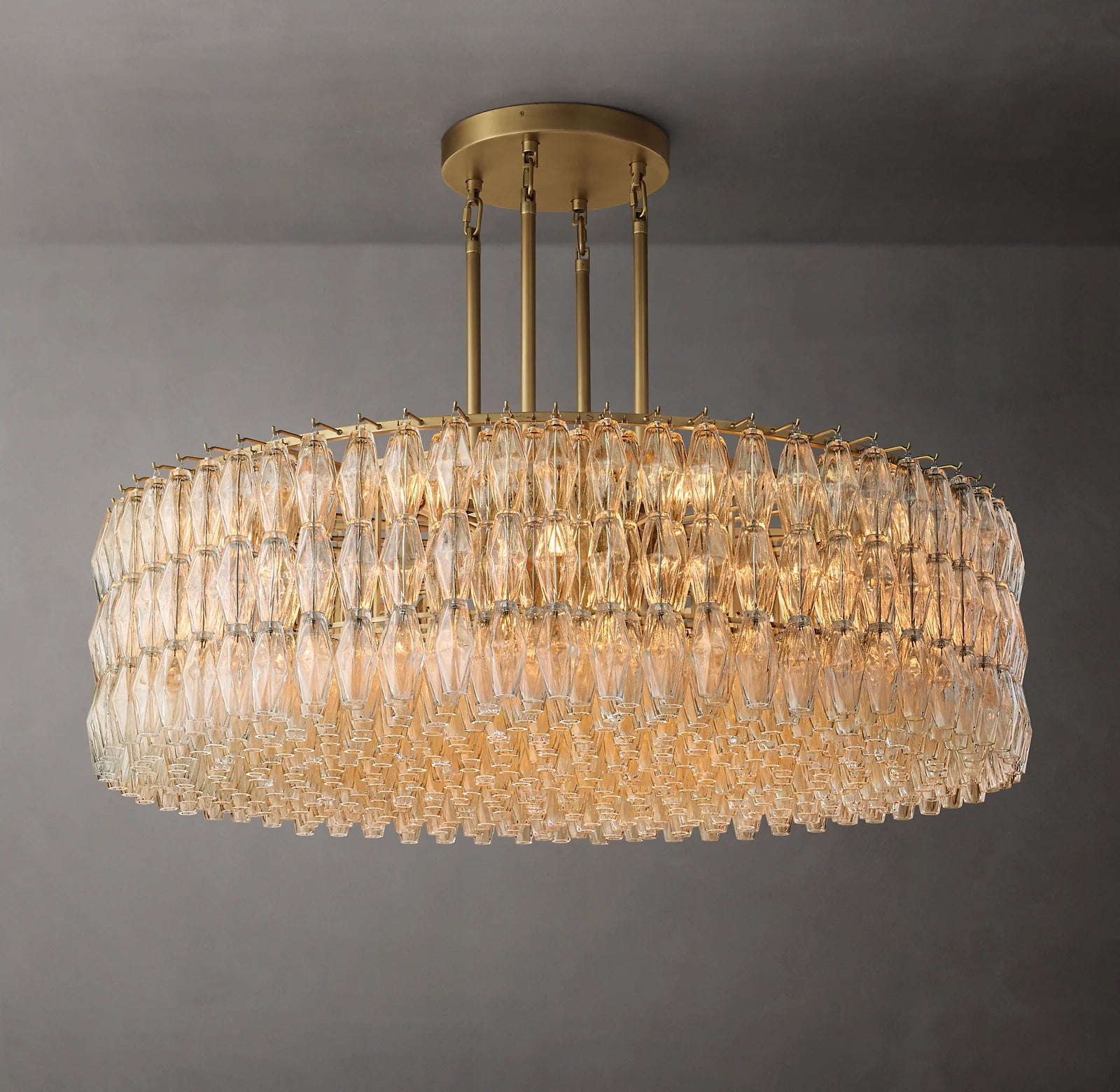 Clear Murano Glass Round Chandelier - Chiara