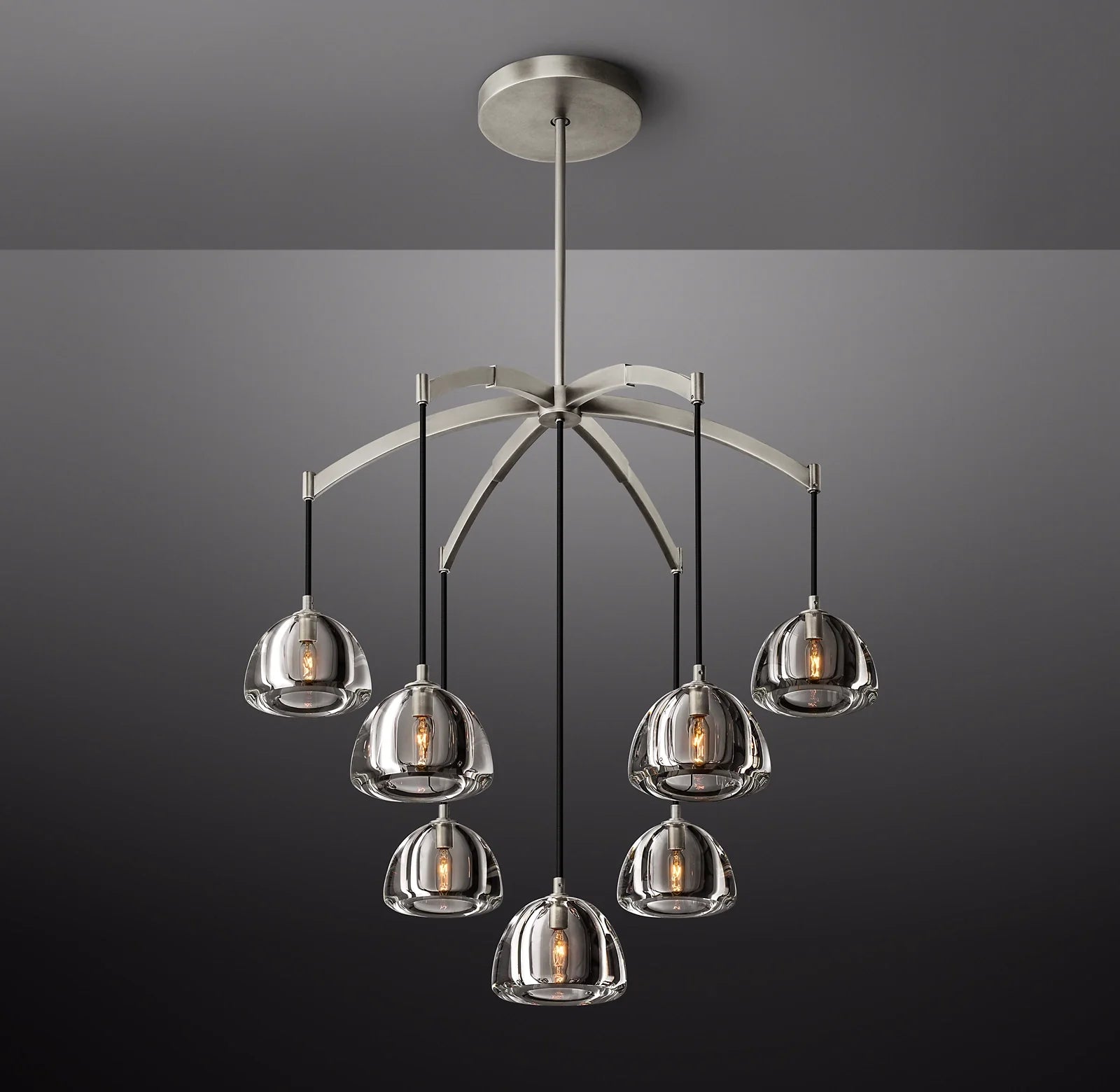 Crystal Cluster Chandelier - Hemisphere