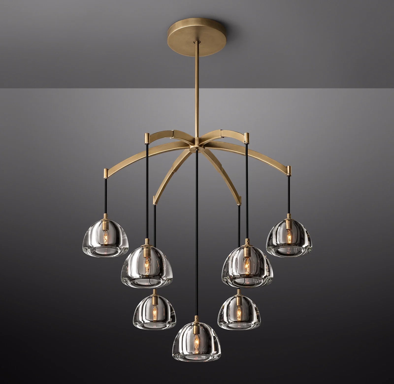 Crystal Cluster Chandelier - Hemisphere