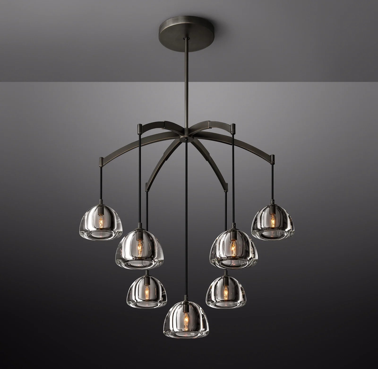 Crystal Cluster Chandelier - Hemisphere