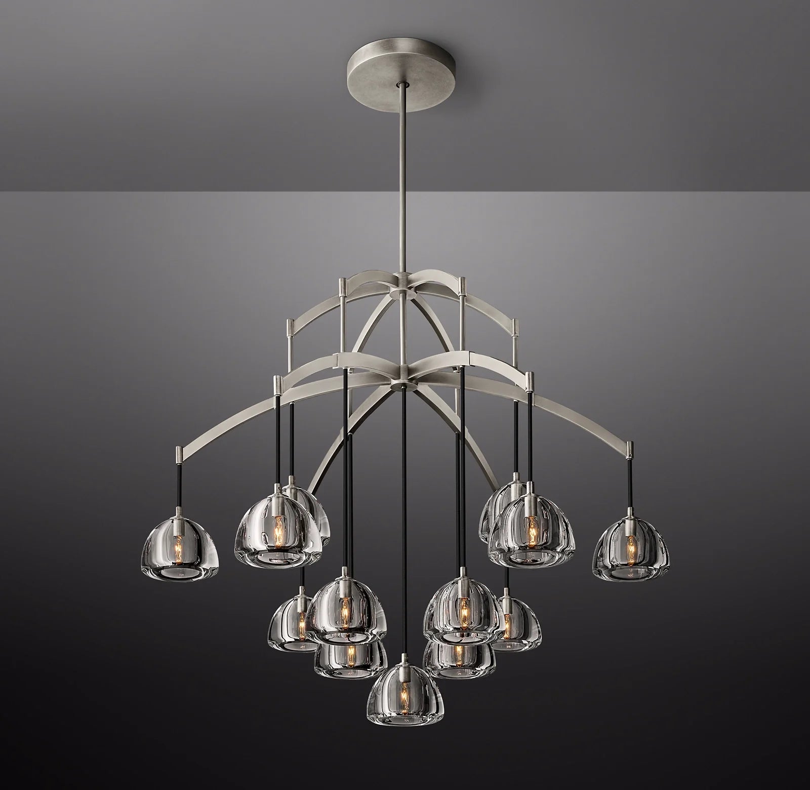 Crystal Cluster Chandelier - Hemisphere