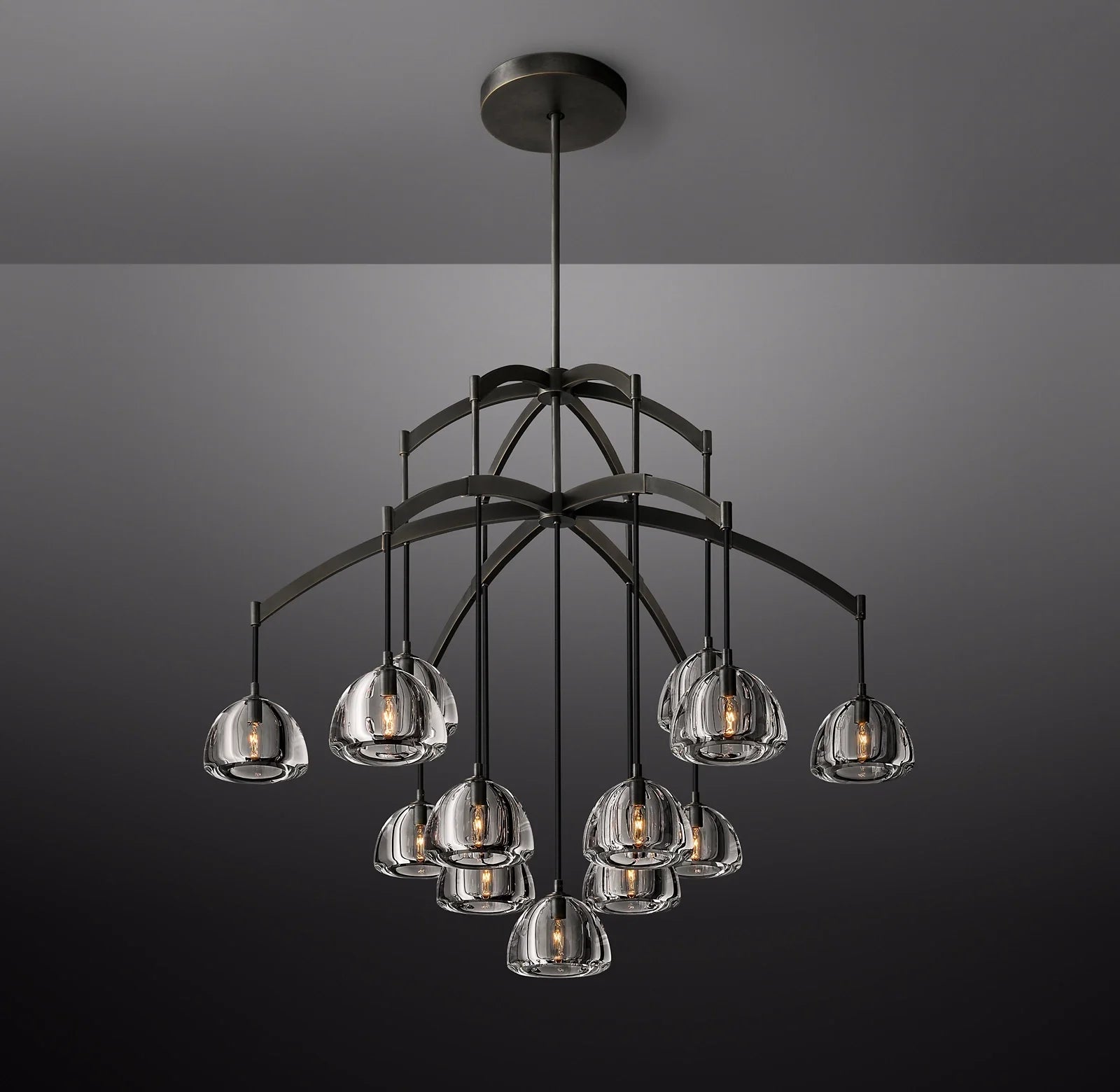 Crystal Cluster Chandelier - Hemisphere