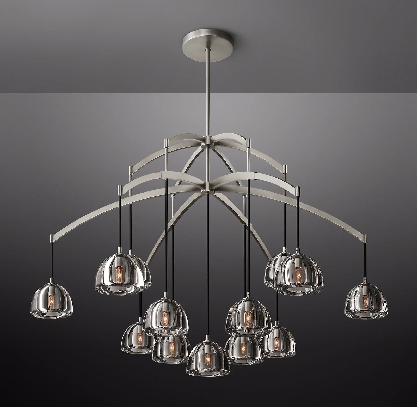 Crystal Cluster Chandelier - Hemisphere