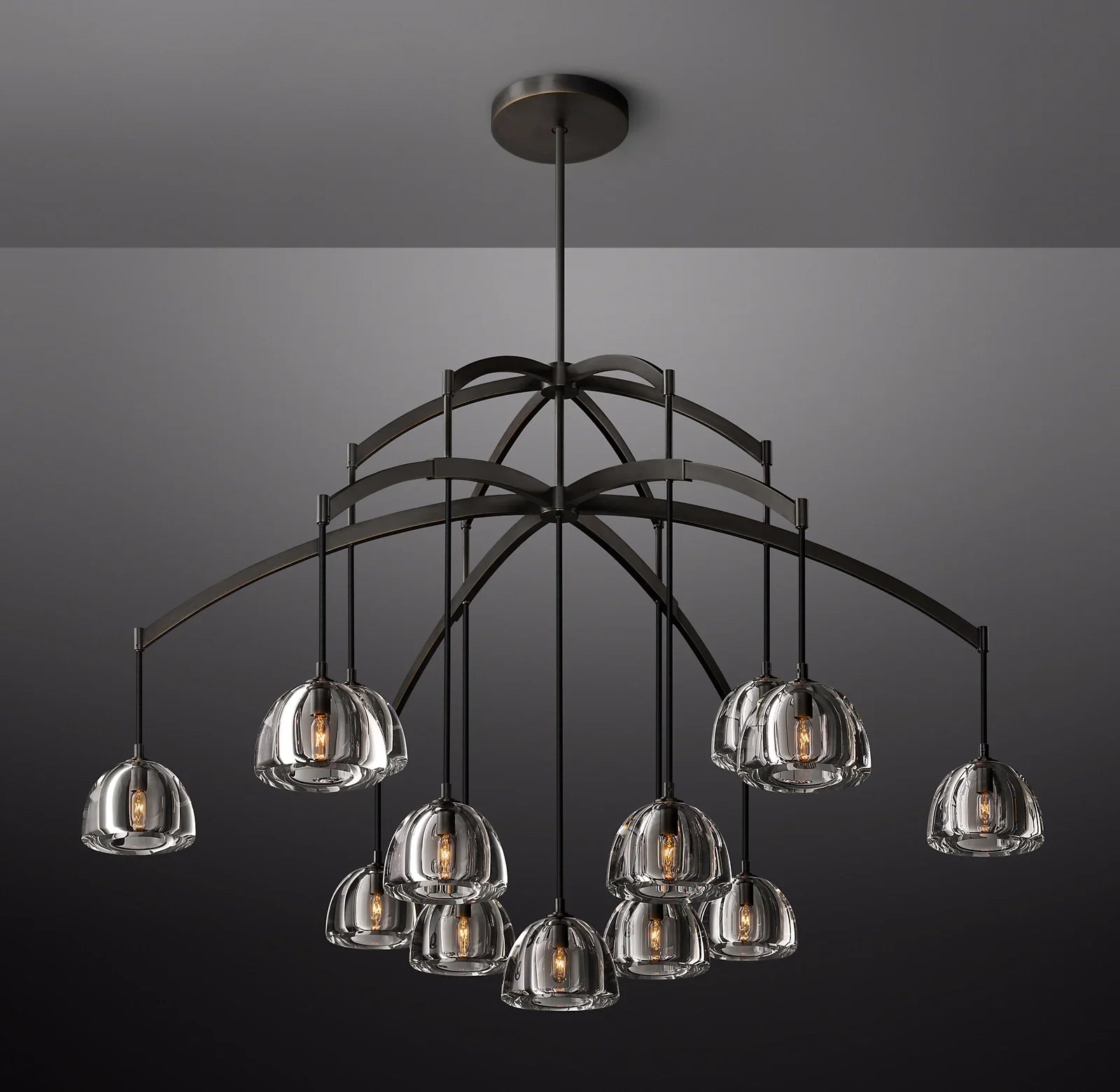 Crystal Cluster Chandelier - Hemisphere