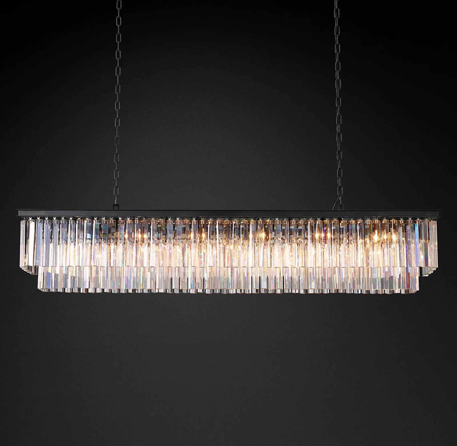 Crystal Prism Rectangular Chandelier - Odeon