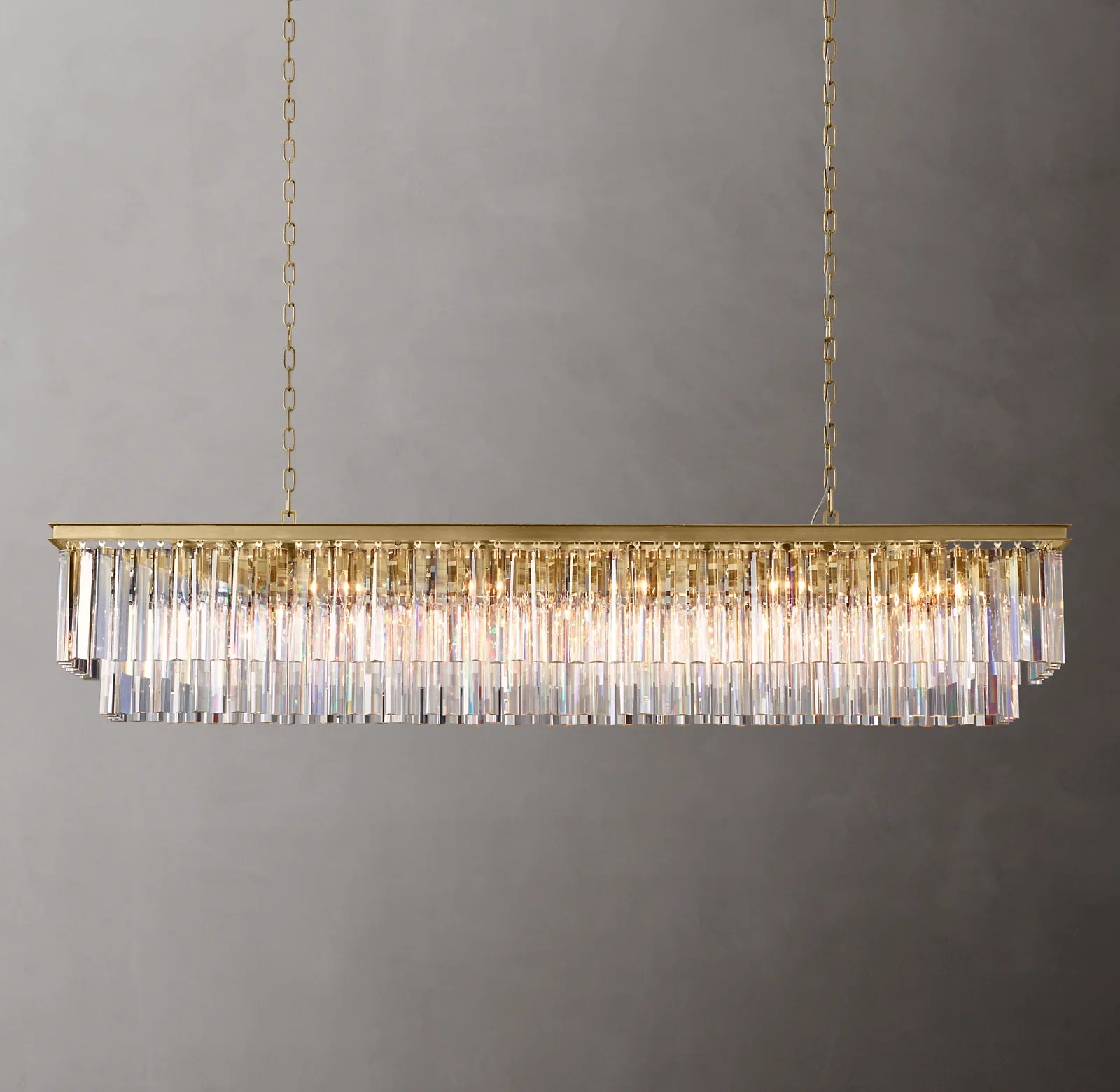 Crystal Prism Rectangular Chandelier - Odeon