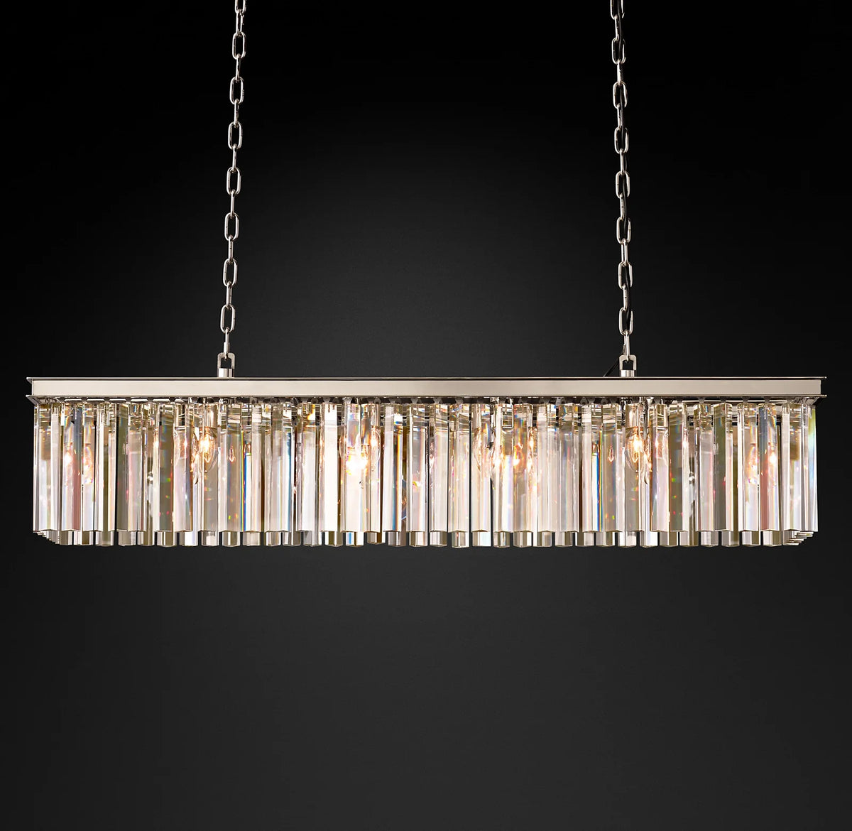 Crystal Prism Rectangular Chandelier - Rhys