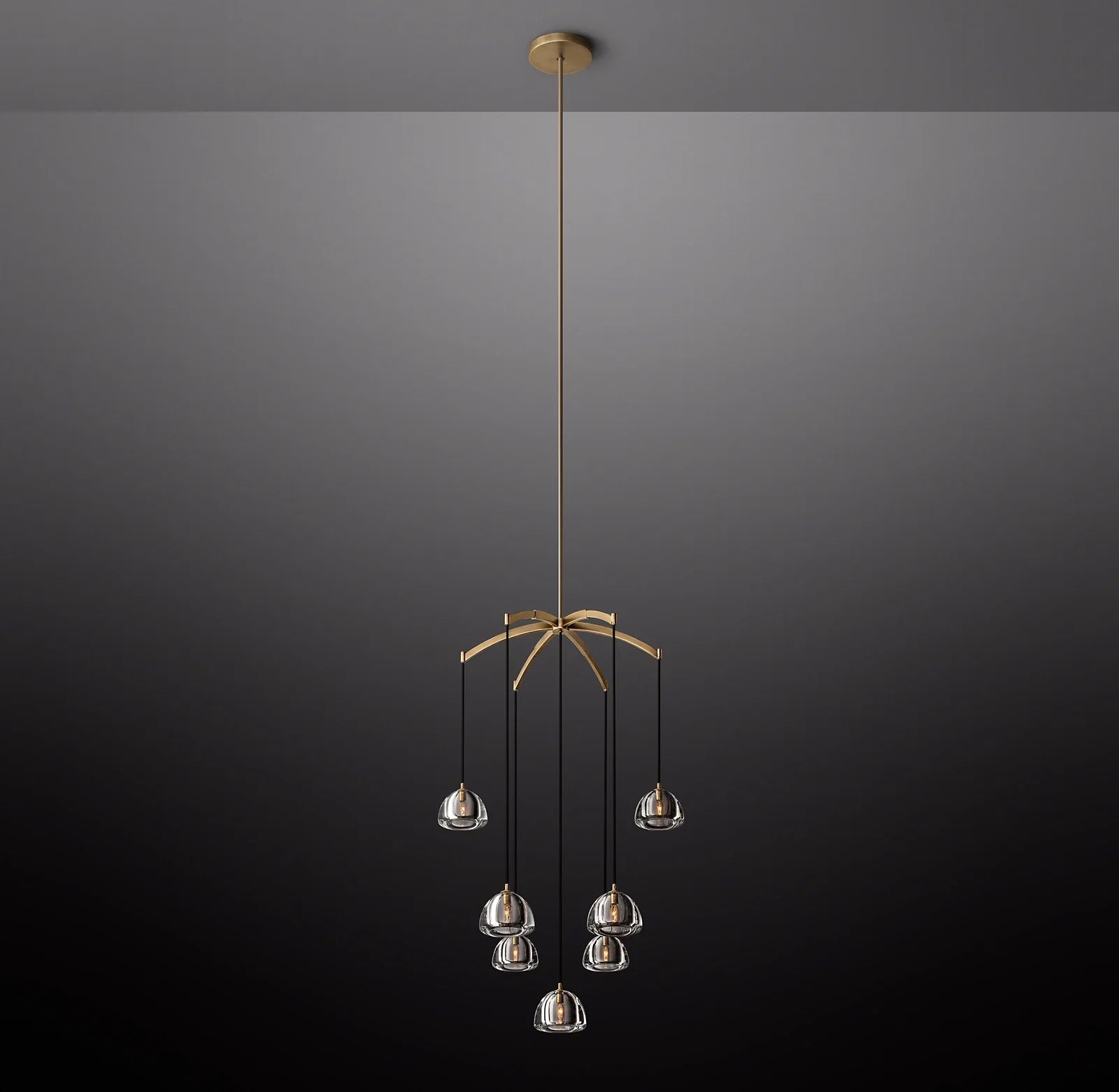Crystal Cluster Chandelier - Hemisphere