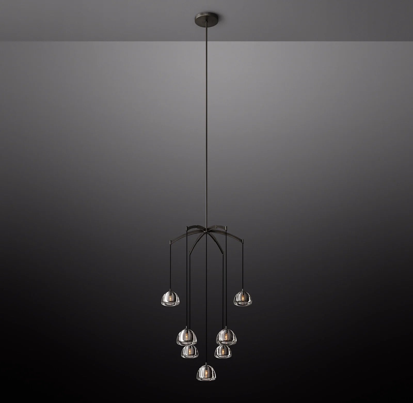 Crystal Cluster Chandelier - Hemisphere