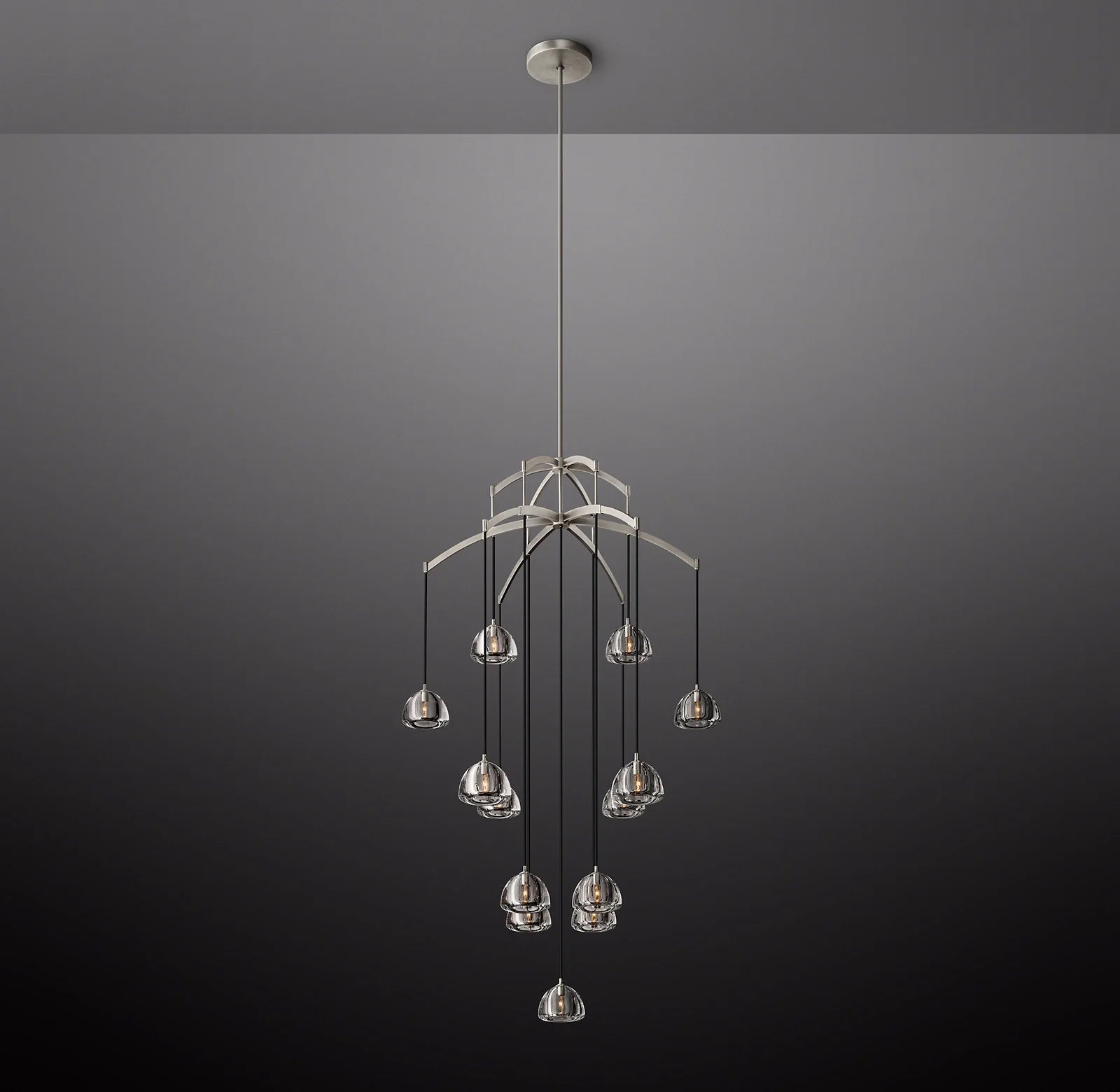 Crystal Cluster Chandelier - Hemisphere