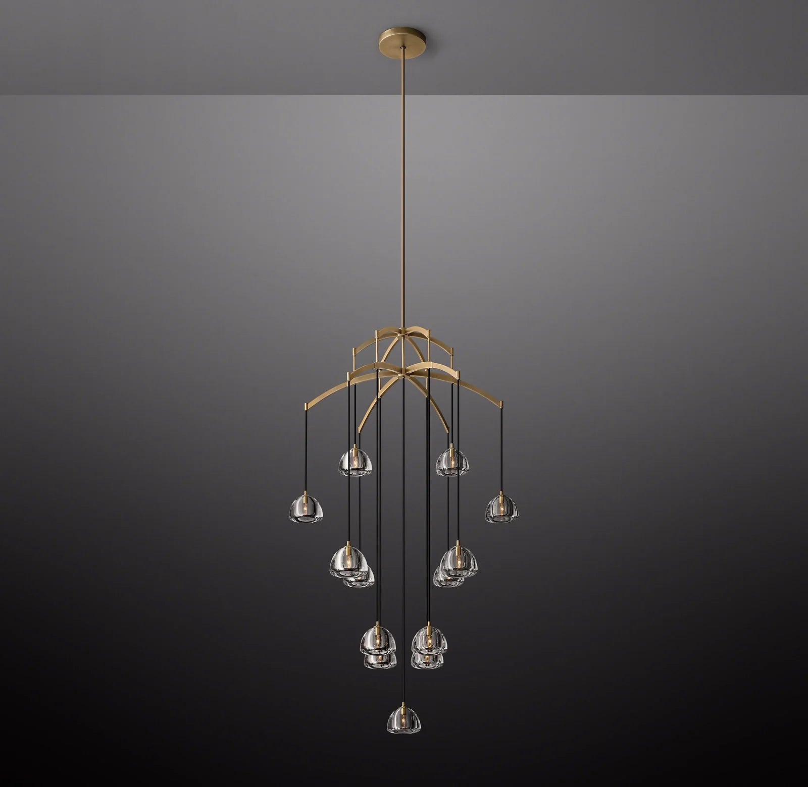 Crystal Cluster Chandelier - Hemisphere