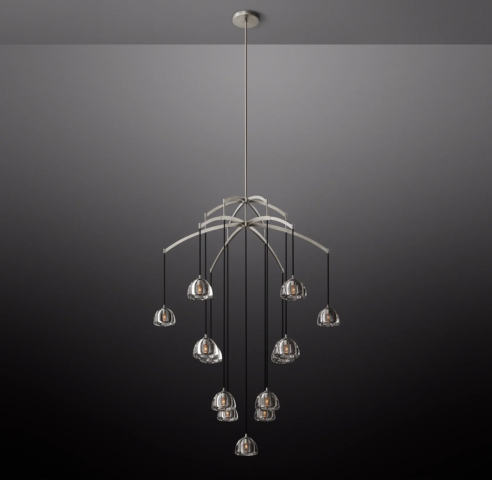 Crystal Cluster Chandelier - Hemisphere