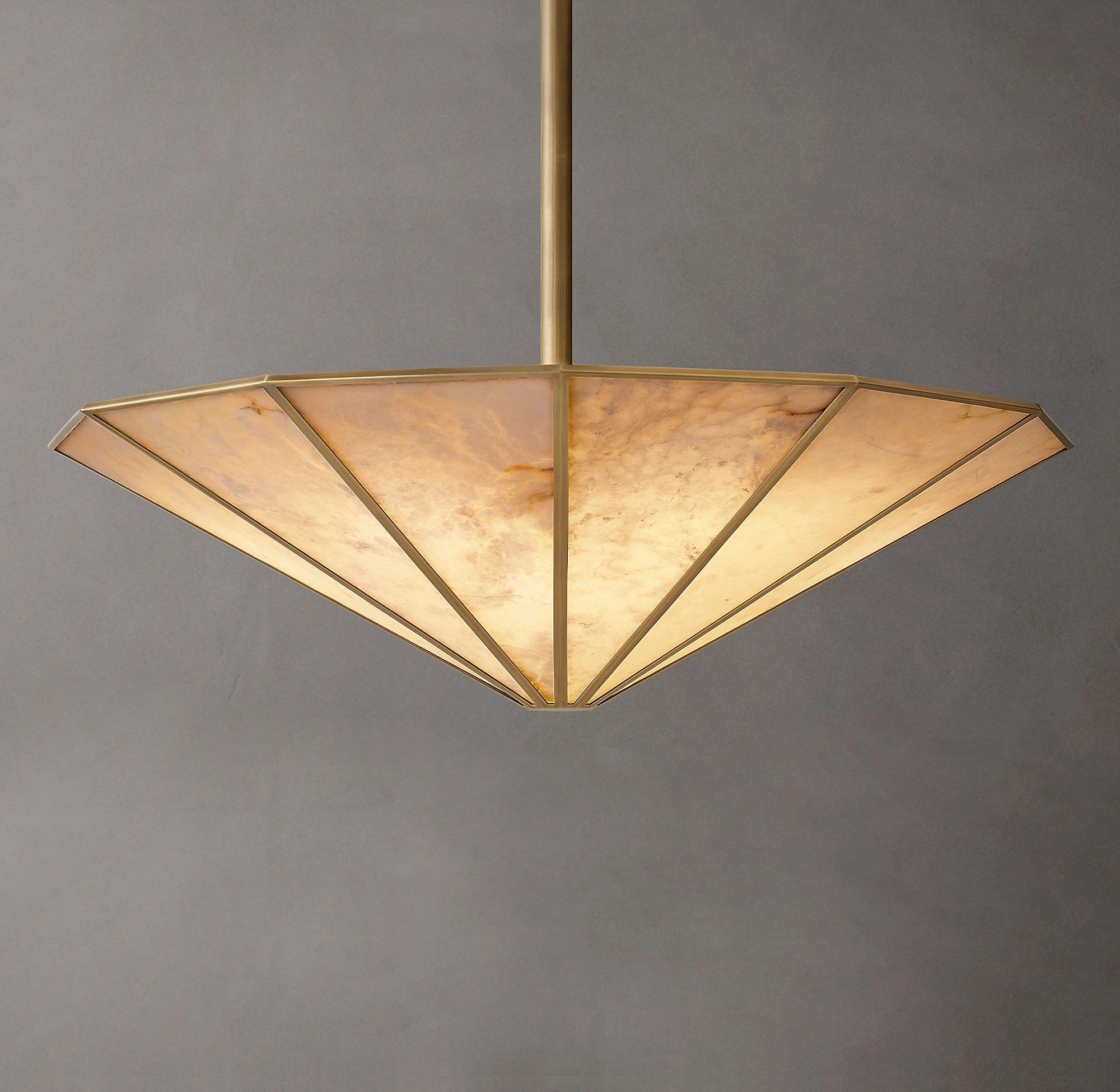 Alabaster Umbrella Chandelier - Lucette