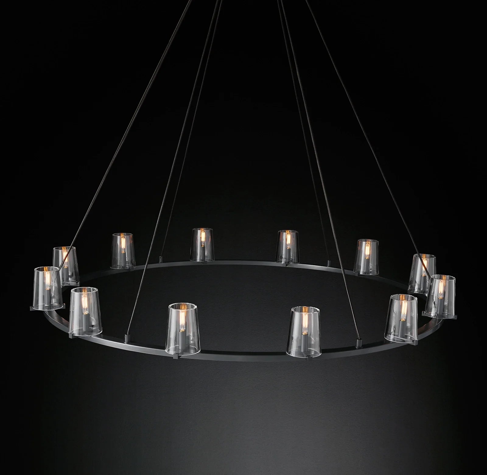 Hurricane Candle Ring Chandelier - Pauillac