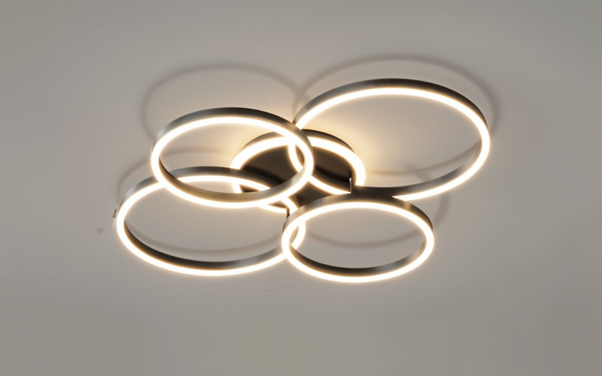 Roshan Ceiling light C - Black - 5 Heads: 35"(89cm) x 26.7"(68cm) x 3.9"(10cm) / 88W