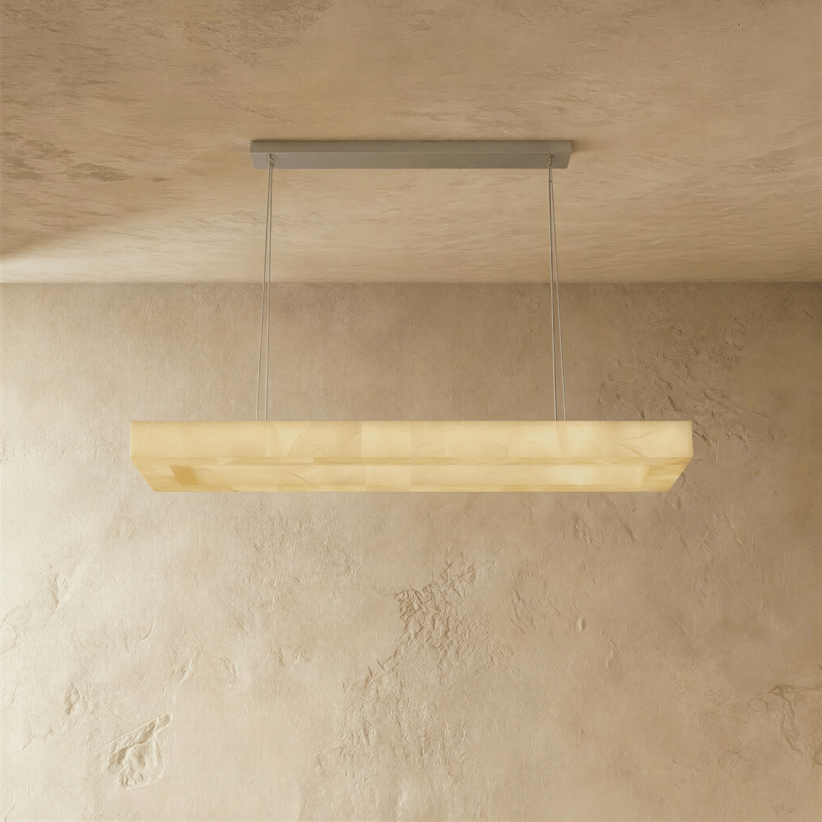 Teva Rectangular Alabaster Chandelier