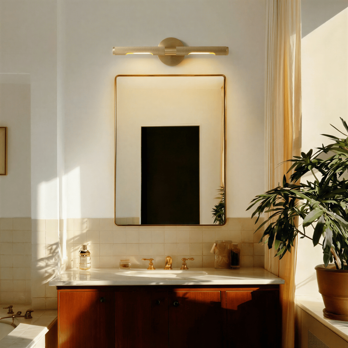 The Brass Mirror Light