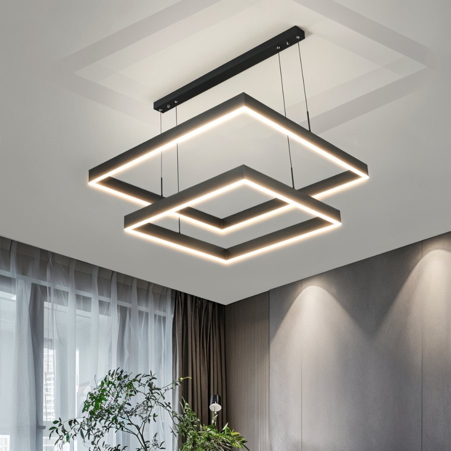 Vanna Chandelier C - Black: L39.4"(100cm) / 32W