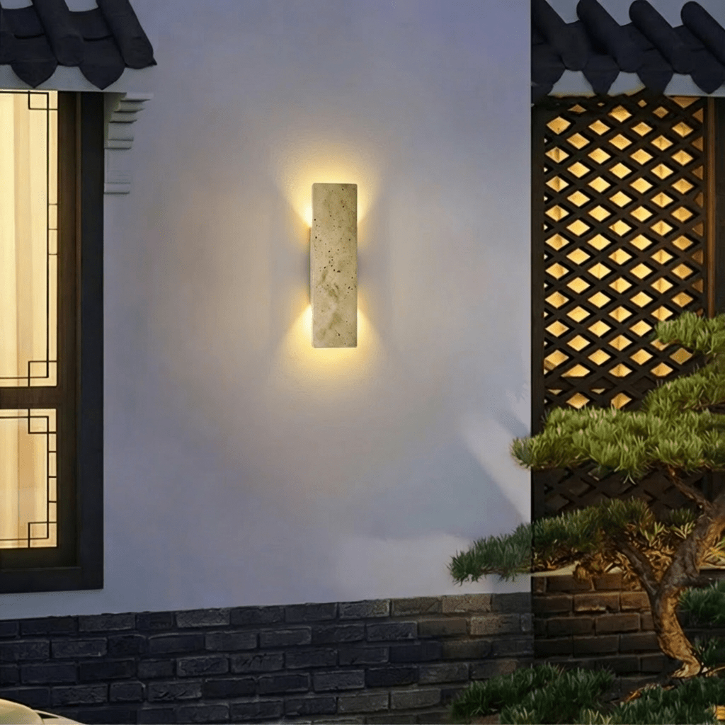 Veil Travertine Wall Lamp