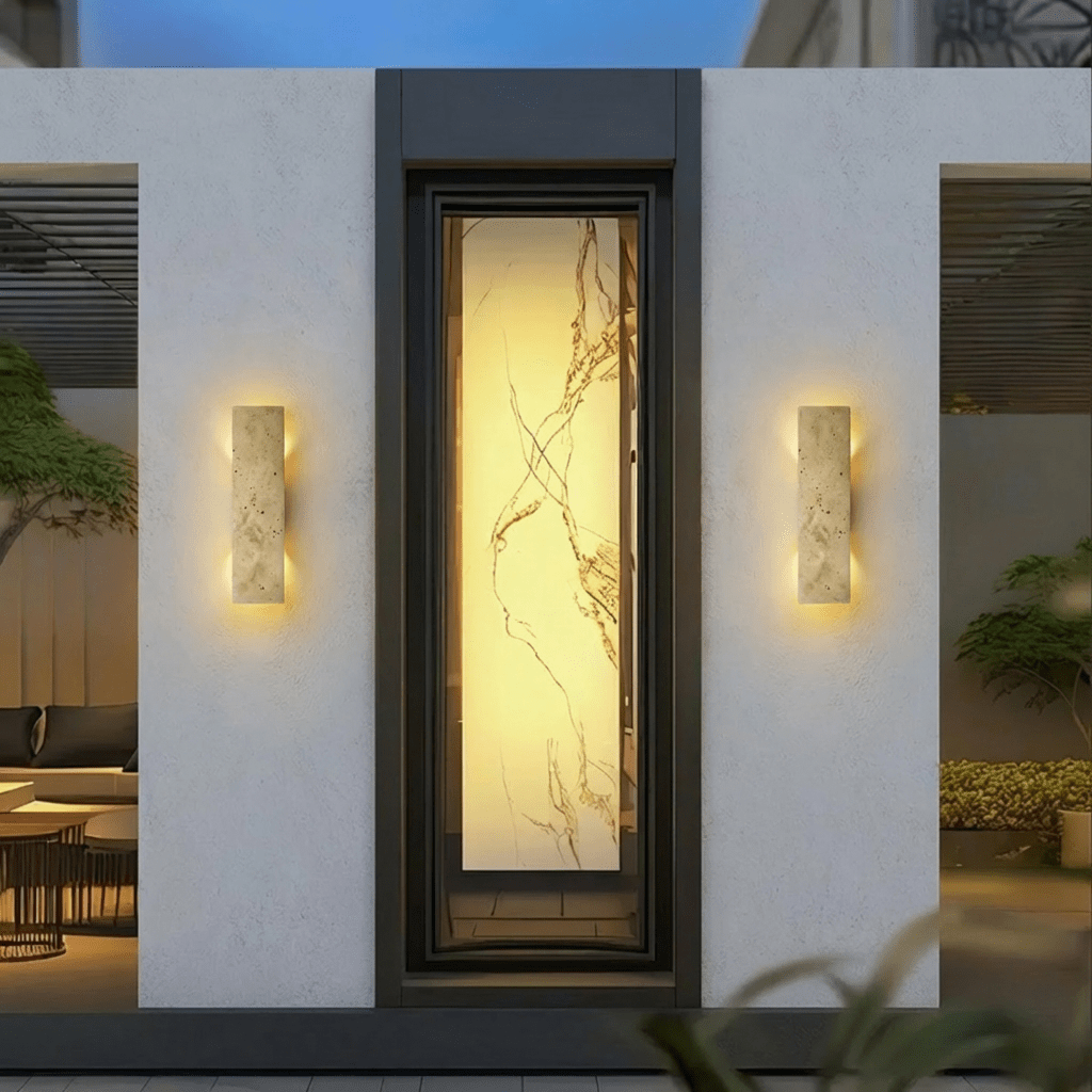Veil Travertine Wall Lamp