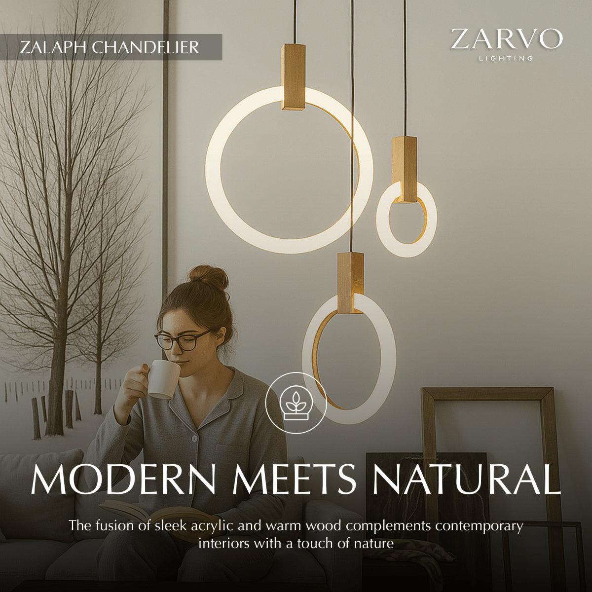 Zalaph Chandelier 10 Heads - Long: L23.6"(60cm) x H118.1"(300cm)